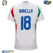 Moški Nogometni dresi Italija Nicolo Barella #18 Gostujoči EP 2024 Kratek Rokav